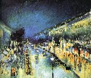 Camille Pissarro Montmartre Street Night France oil painting artist